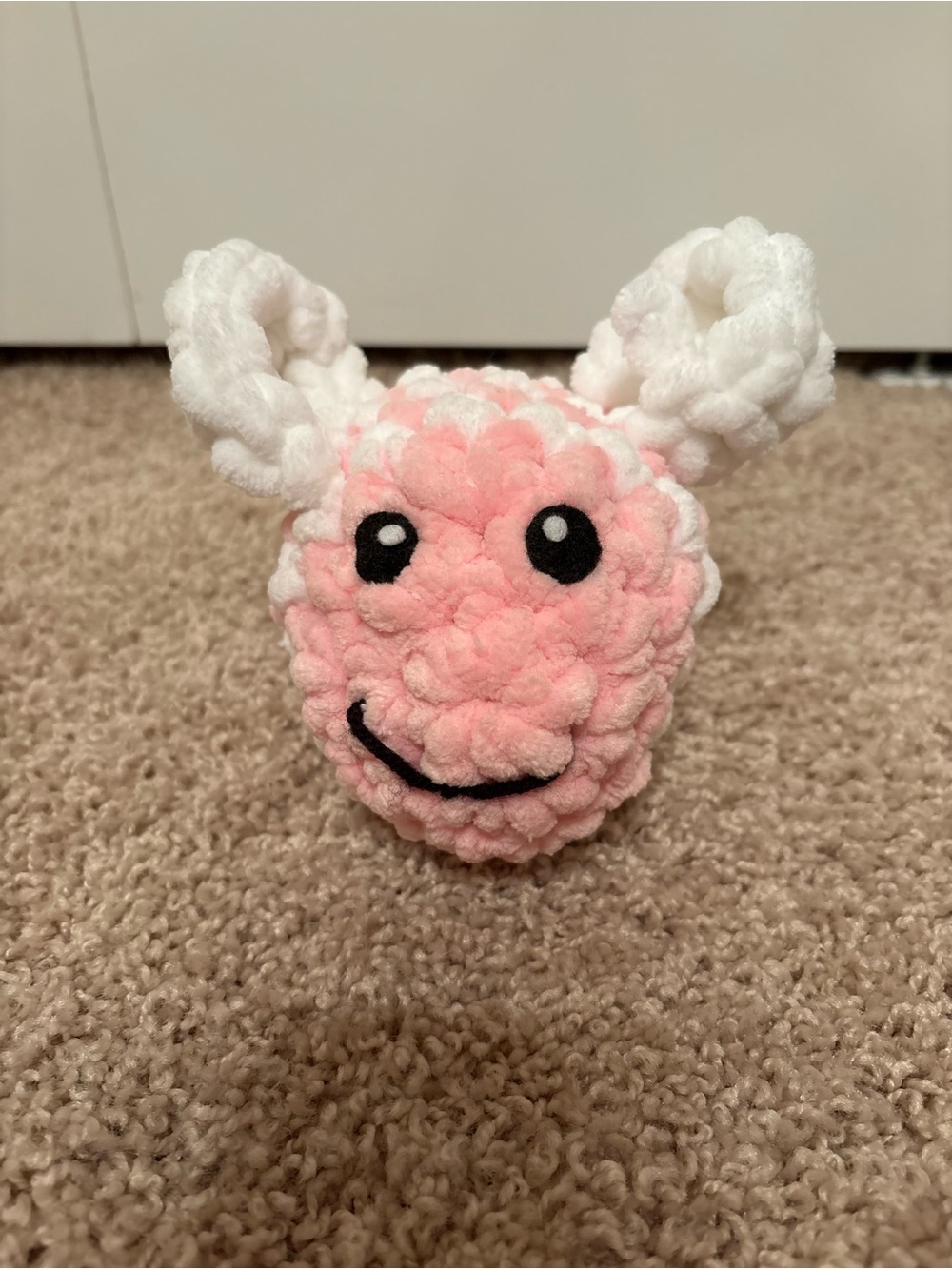 Plush Pink & White Bee Plush Toy for Kids